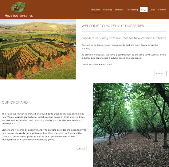 Hazelnut Nurseries Website Rebuild